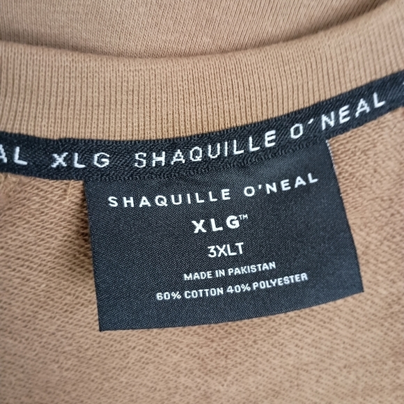 NWT Shaquille O'neal XLG Terry Sweatshirt in Beige (Tall) - Picture 6 of 6